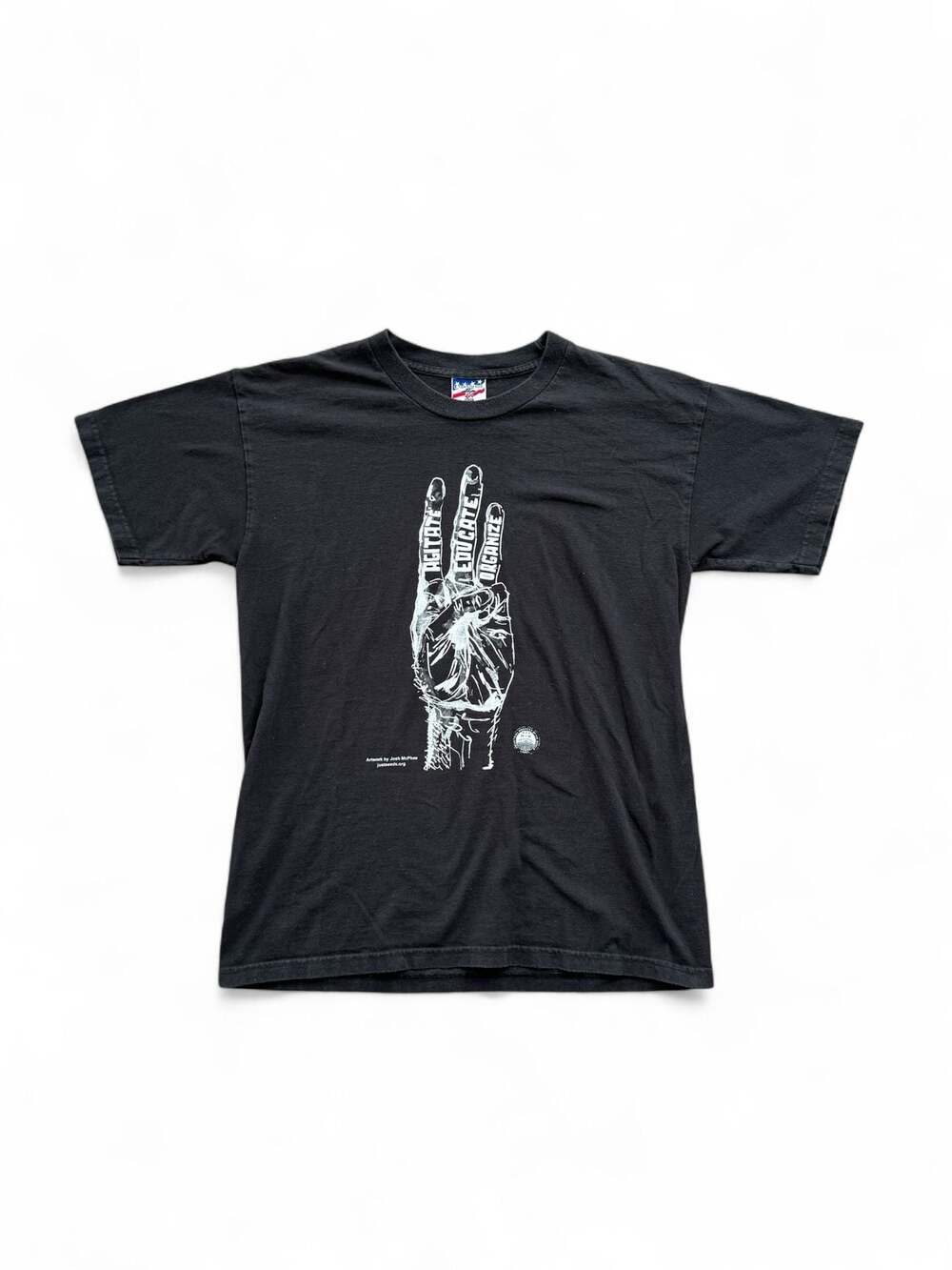 Union Made Agitate Educate Organize Josh McPhee Graphic T-Shirt Size Large